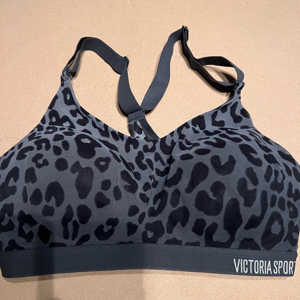 Victoria's Secret Dark Gray Animal Print Sports Bra